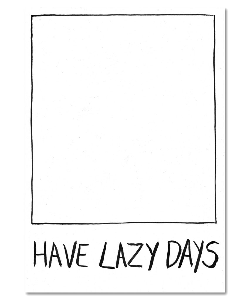 Have lazy days illustration