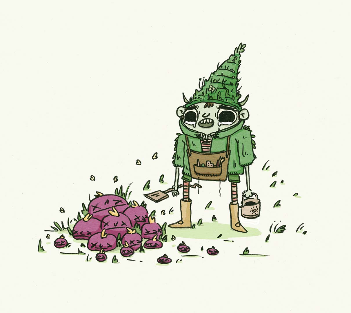 A very sad gardener